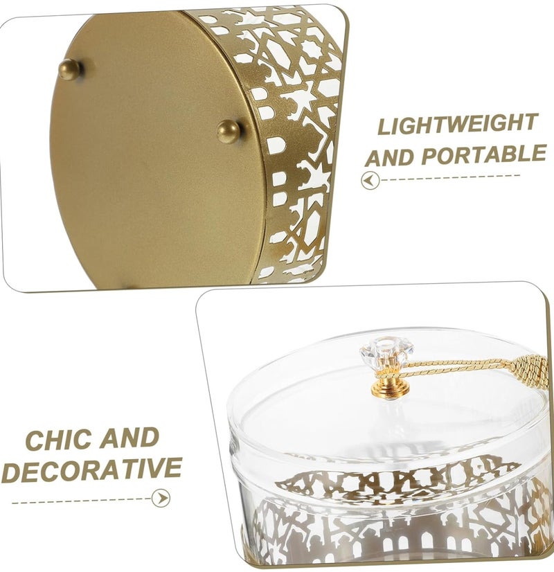 Laravel Metal Candy Box Festival Decorative Tray Candy Nuts Container Fruit Plate for Candy, Cookies, Chips and Party Snacks Ramadan Eid Mubarak Favor for Party Dessert Boxes - Image 2